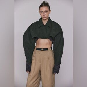 Source Unknown boxy crop zip jacket